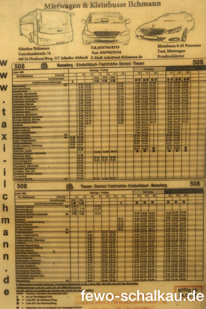 Busfahrplan Schalkau ÖPNV